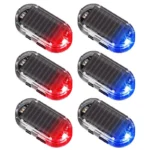 Solar powered flashing alarm light, set of 2